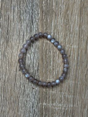 Natural Moonstone Beaded Stretch Bracelet